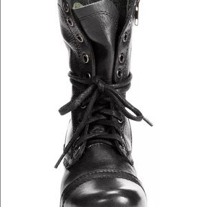 steve madden black combat boots